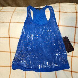 Blue Shimmer Tank Top, NWT, Women's Size Medium